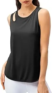 [Generic] Women Sport Tank Tops Sleevel Quick Drying Loose Running T-Shirt