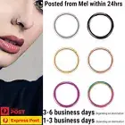 1 Pair Hinged Hoops Ear Nose Rings Steel Sleepers Septum Body Piercing Jewellery