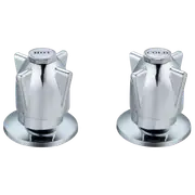 Shaw & Mason Chrome Zinc Die Cast Handle Basin Top Assembly - Pair