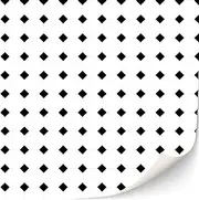 3 Sheets 1:12 Scale Dollhouse Floor Tiles (White with Black Diamonds)