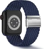For Apple Watch Band 49mm 45mm 41mm 44mm 40mm 42mm 38mm, Braided Solo Loop Nylon Strap Elastic Fabric Woven Sport Loop Wristband Women Men Stretchy Bracelet for iWatch Ultra ultra2 9 8 7 SE 6 5 4 3 2 1