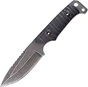 [Uzi] Shomer Features Stone Washed Stainless Steel/Plain Edge Blade/G10 Handle/Full Tang/Kydex Sheath