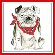 Red Bulldog Hometown Pride Cocktail Napkins - 40 Count | 2 Packs of 20CT 3-Ply Party Napkins