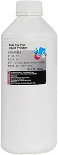 1000ML Dye Ink Inkjet Printer Ink - Compatible with Epson, Compatible with Canon, Compatible with HP, Compatible with Brother(1PCS C)