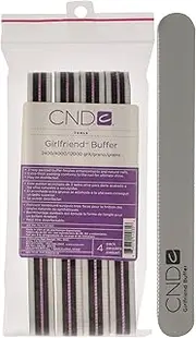CND Girlfriend 3 Way Buffer Block - 2400-4000-12000 Grit For Women 4 Pc Nail Buff Blocks