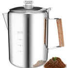 Camping Percolator Coffee Pot 12 Cup Stove Top Coffee Percolator Non Electric...