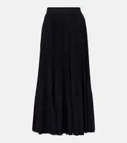 [Junya Watanabe] Junya Watanabe Plissé wool-blend maxi skirt AU 10 black
