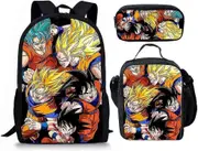 Dragon Ball Printed Student Backpack Three-piece Set (backpack + Meal Bag + Pencil Case) Product 2