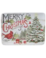 Certified International Evergreen Christmas Rectangular Platter