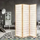 Foldable 3 Panels Room Divider Flexible Screen Privacy Stand Wooden Partition