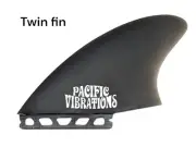 PACIFIC VIBRATIONS fits Futures SURFBOARD Rocket Fish twin fin Fiberglass smoke