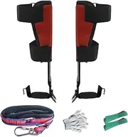 Bsbkoj Tree Climbing Gear Kit, Adjustable Pole Climbings Spikes, Strong Load-Bearing, Non-Slip Pedal Design, Outdoor Equipment, 13 x 3.94 inches, Ideal for Tree Maintenance and Adventure