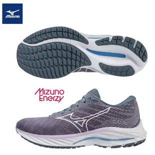 Mizuno 女鞋 慢跑鞋 WAVE RIDER 26 紫灰/紅【運動世界】J1GD220374//J1GD220375