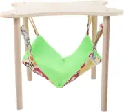Ipetboom Guinea Pigs Hammock with Natural Wooden Stand and Platform Hanging H...