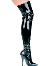 Black Ally Thigh High Deluxe Womens Boots