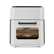 15L 4-In-1 Digital Air Fryer Rotisserie Dehydrator Convection Oven XL Family Size, 8 Touch Screen Presets BPA-Free Auto Shutoff White