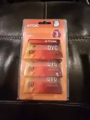 TDK Mini DV 60 Min DVC Blank Digital Video Cassette Tapes - 3 Pack New Sealed