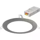 Juno 6 in. Selectable CCT Integrated LED Brushed Nickel Recessed Light Trim