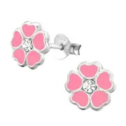 Kids Silver flower earrings