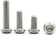 M2 M2.5 M3 M4 M5 M6 M8 M10 304 A2 Stainless Steel Hexagon Socket Round Head Allen Bolt Mechine Screws ISO7380 (Color : M6 10pcs, Size : 12mm)