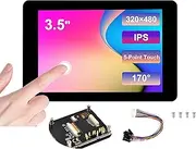 3.5inch Capacitive Touch Screen Compatible with Raspberry Pi 5/4B/3B+/3B/3A+/Pico W/Pico 2W/ ESP32, 320x480, IPS LCD 5-Point Touch, SPI and I2C Interfaces, Pigo Pin or 13PIN Cable Dual Connections