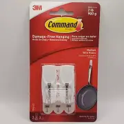 3M Command Strip Wall Hooks 2 Pack General Purpose 2 Lbs Home Garage