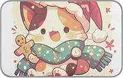 Amooorous Cartoon Cute White Christmas Gingerbread Cat Summer cat Cooling mat Outdoor Self Cooling pad for cat for Dog Cats Outdoor Essentials tapete Frio para Perros M