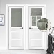 Triple Layers,UV Protect,100% Light Block, Multi-use, no Noise, Easy Installed Door Curtains, Adjustable Roller Shade, Window Blind, for Office, Wards and Home(24" Wx38 L,Sage Green,Pack of 1)