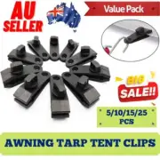 5-25x Awning Tarp Tent Clips Canvas Clamps Heavy Duty Camping Survival Grip ToEV