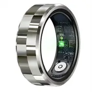 Smart Fitness Tracker Ring with Charging Case for Men/Women,Rings with Calories/Sleep Monitoring,for Android 6.0+ and iOS 11.0+(Silver,10#)