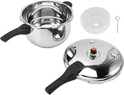Stainless Steel Pressure Cooker, Security Handle Pressure Cooking Pot with Safety Valve, Stainless Steel Induction Suitable Pressure Pan For All Kinds Of Cooktops (LIZEALUCKY0puLq-13)