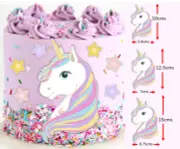 Unicorn Cake Topper Edible Icing Image Cut Out Decal Party Decoration #167