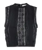 Sleeveless Blouse M Black