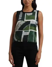[Polo Ralph Lauren] Geo Print Sleeveless Sweater in Black