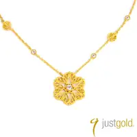 在飛比找誠品線上優惠-【Just Gold 鎮金店】萬花同艷 黃金項鍊