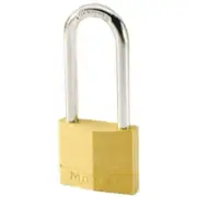Master Lock 140EURDLH Key Padlock with Brass Body and High Shackle, Gold, 8,9 x