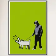 Galrie Banksy Choose Your Weapon Green Print 2010 Limited Edition Art, Black Frame, A4 21 x 30cm (8 x 12inch)