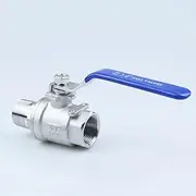 BSP Female to Male Thread 304 Stainless Steel Ball Valve, for Swimming Pool Handle Thread Valves (Size : 1-1/2")
