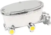 Aeroflow Brake Tandem Master Cylinder 1-1/8" Bore Cast Alumin Chrome - AF300-161