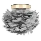 (Cafe Grey)Feather Table Lamp Stepless Dimming USB Charging Touch Control AU