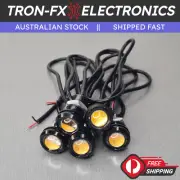 1/2/5Pcs 18mm Pink Round Eagle Eye Water Clear LED 35CM Pre Wired DC12V 12V