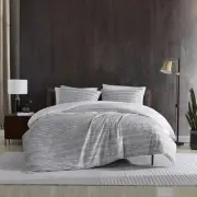 Kenneth Cole New York Reversible King Gray Duvet Cover Set