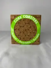 Cork Drink Coasters 6 Pk NIP!