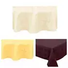 Origins™ Microfiber Tablecloth 70"& 90" Round 52" Square in Bone Eggplant Yellow