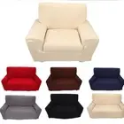 1-4Seater Stretch Slipcover Chair Sofa Couch Solid Elastic Cover+1PCS Pillowcase