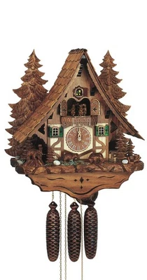Cuckoo Clock Chalet with moving bear and mill-wheel SC 8TMT 2653/9 NEW