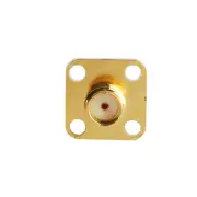 5x SMA female Jack 4 Hole Panel Mount Solder Cup Connector 6mm dielectric&solder