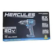HERCULES 20V Brushless Cordless 1/2 in. Drill/Driver with Side Handle- Tool Only