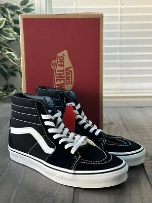 Vans SK8-Hi Men’s US 9 (Women’s 10.5) Black/White Sneakers, Style # VN000D51B8C