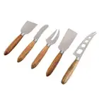 5pc Davis & Waddell Fine Foods Cheese/Pate Knife Set Natural & Stainless Steel